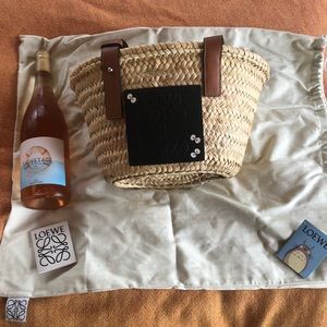 Loewe Totoro Spirited Away Dust Bunnies Straw Basket Bag Small